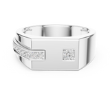 Mens Ring SBMR(4)@7 - White Gold - Image