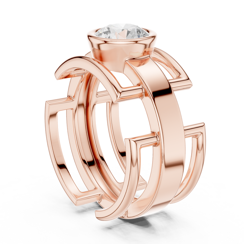 Mens Ring SBMR(6)@7 - Rose Gold - Image