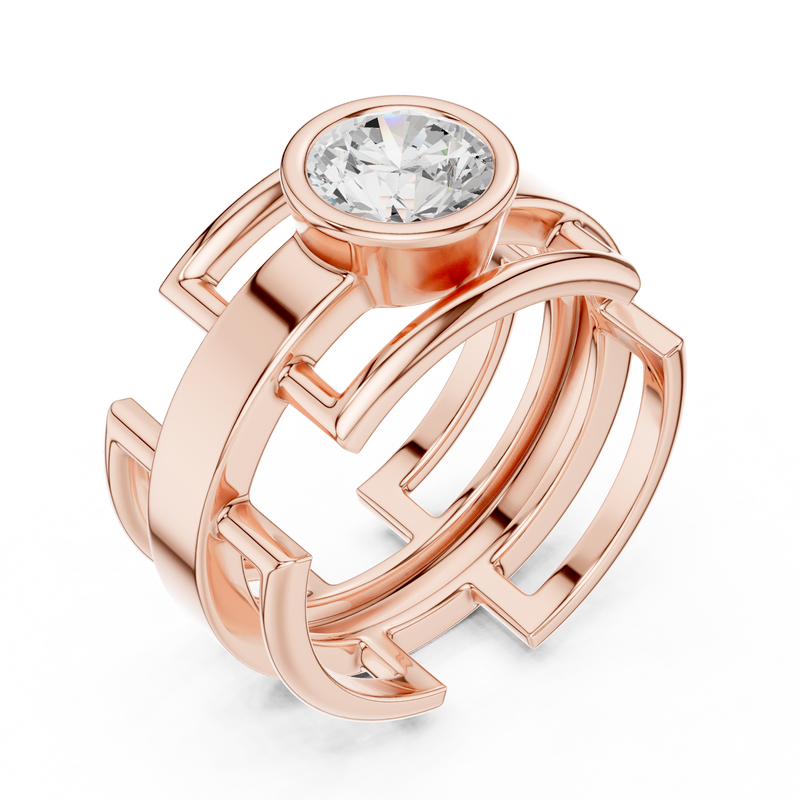 Mens Ring SBMR(6)@7 - Rose Gold - Image
