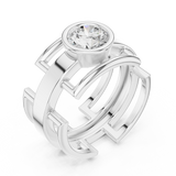 Mens Ring SBMR(6)@7 - White Gold - Image