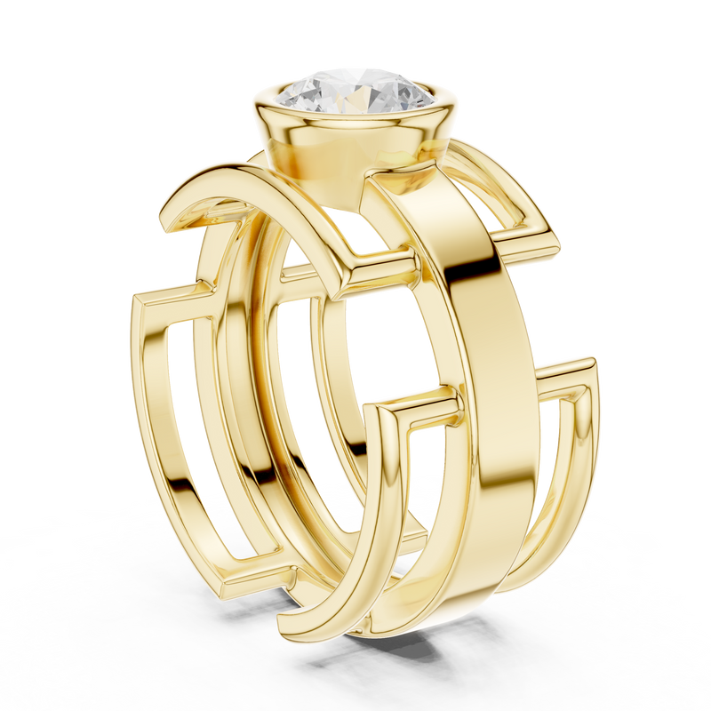 Mens Ring SBMR(6)@7 - Yellow Gold - Image