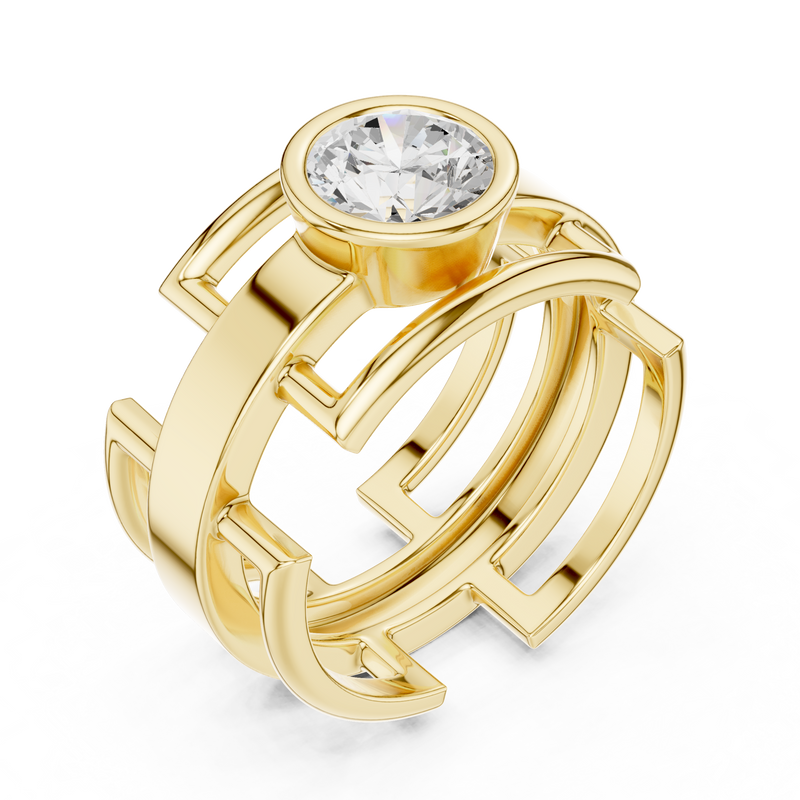 Mens Ring SBMR(6)@7 - Yellow Gold - Image