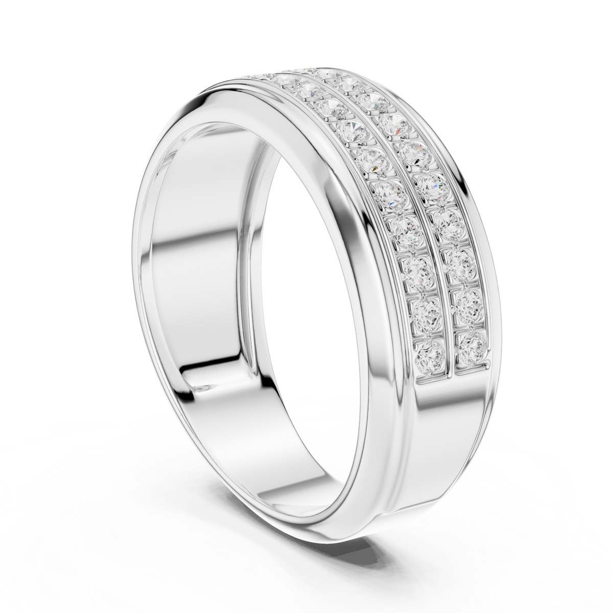 Mens Ring SBMR(8) - White Gold - Image