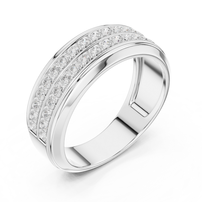 Mens Ring SBMR(8) - White Gold - Image