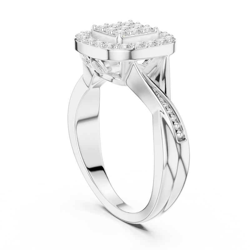Ladies Ring SBWR(13)@7 - White Gold - Image