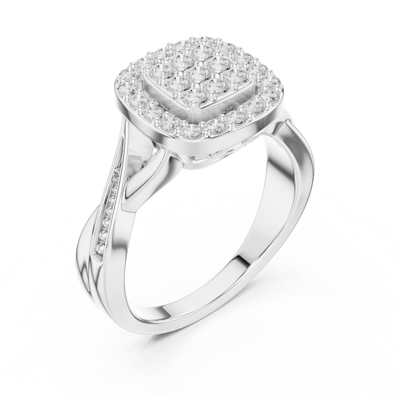 Ladies Ring SBWR(13)@7 - White Gold - Image