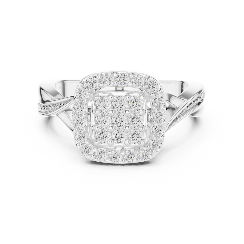 Ladies Ring SBWR(13)@7 - White Gold - Image