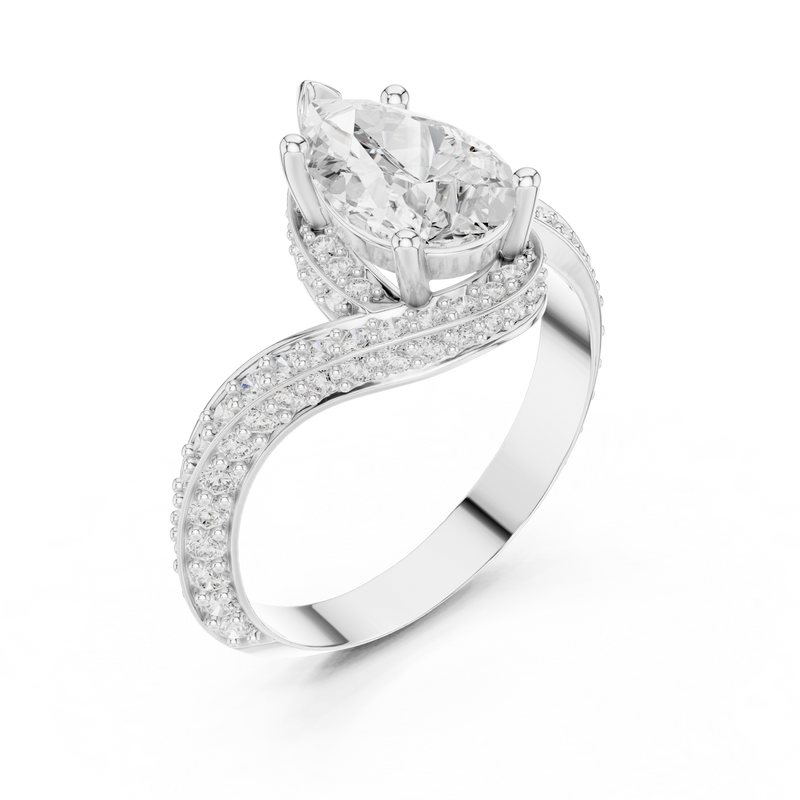 Ladies Ring SBWR(15)@7 - White Gold - Image