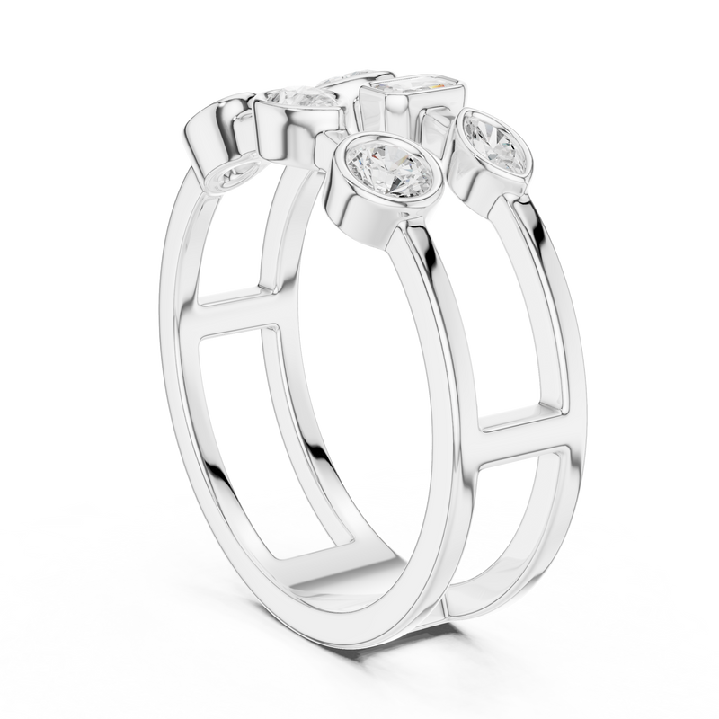 Ladies Ring SBWR(16)@7 - White Gold - Image