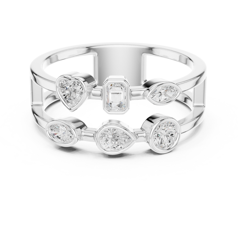 Ladies Ring SBWR(16)@7 - White Gold - Image