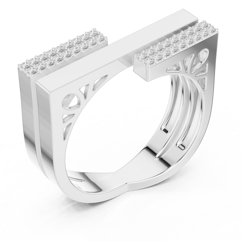 Ladies Ring SBWR(32)@7 - White Gold - Image