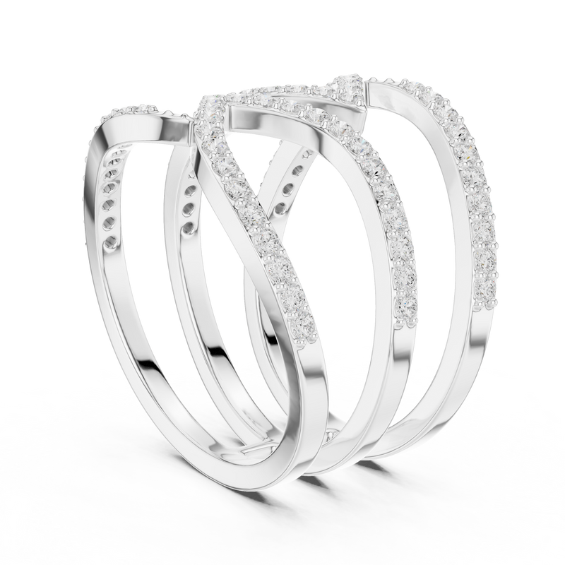 Ladies Ring SBWR(34)@7 - White Gold - Image