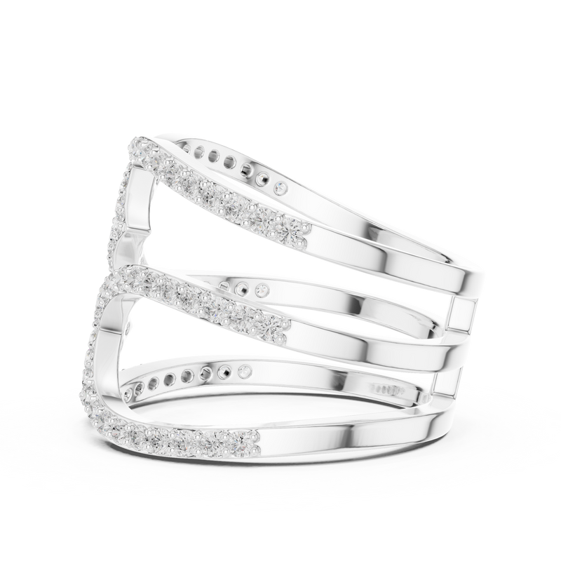 Ladies Ring SBWR(34)@7 - White Gold - Image