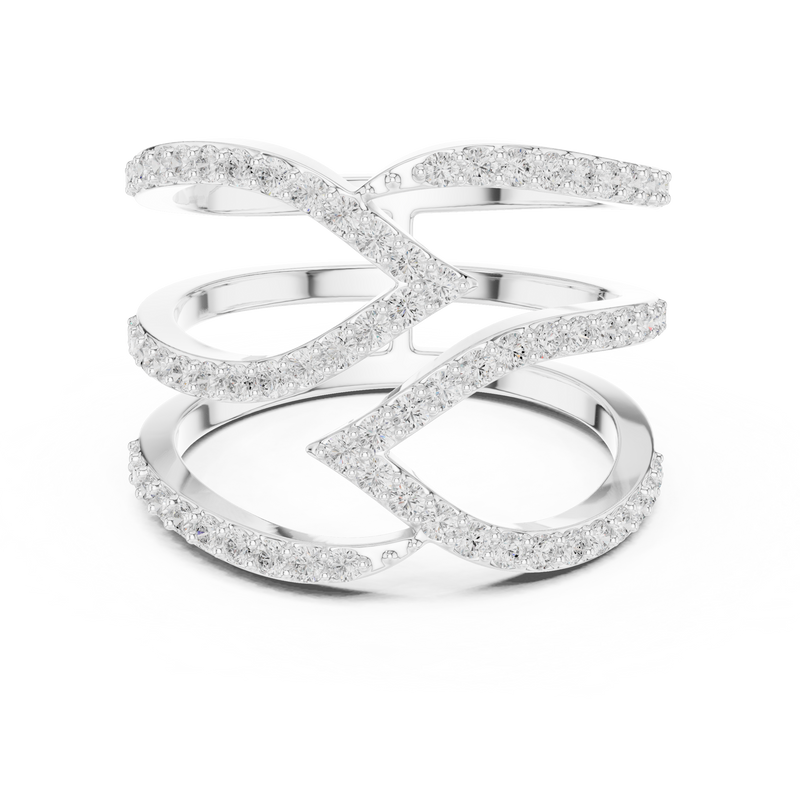 Ladies Ring SBWR(34)@7 - White Gold - Image