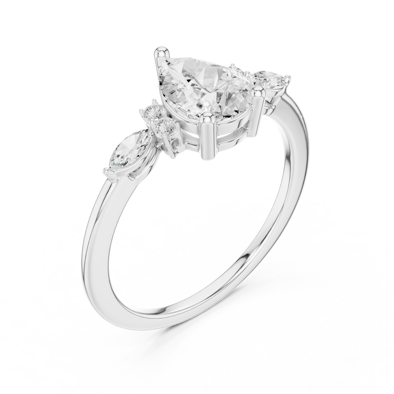 Ladies Ring SBWR(35)@7 - White Gold - Image