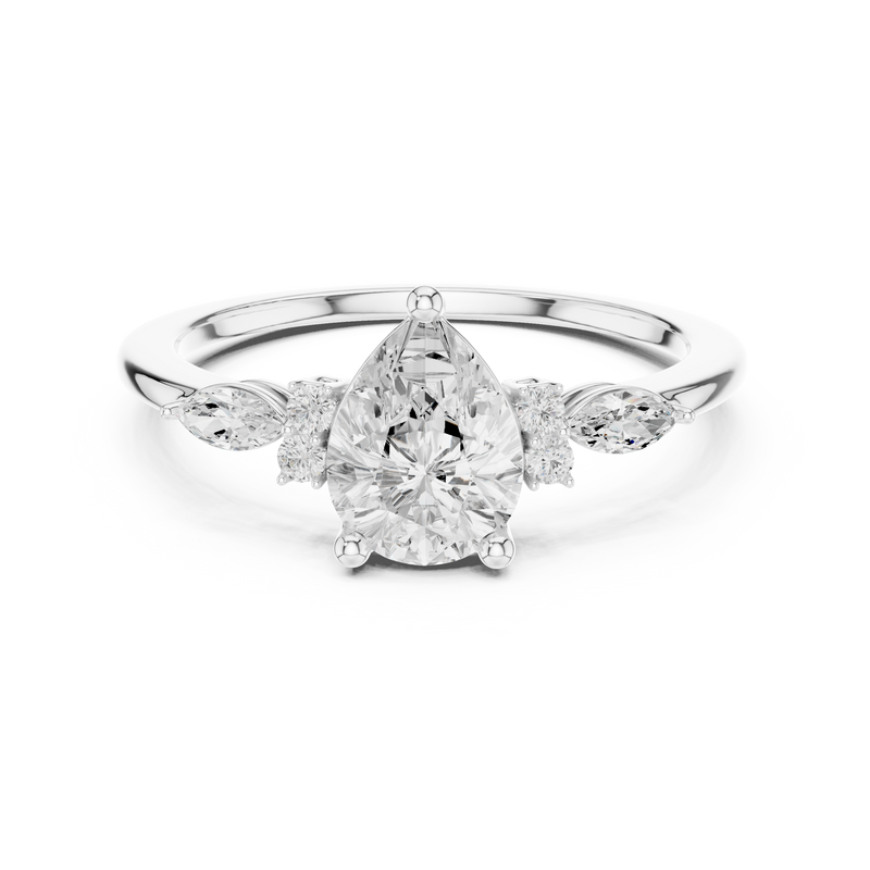 Ladies Ring SBWR(35)@7 - White Gold - Image