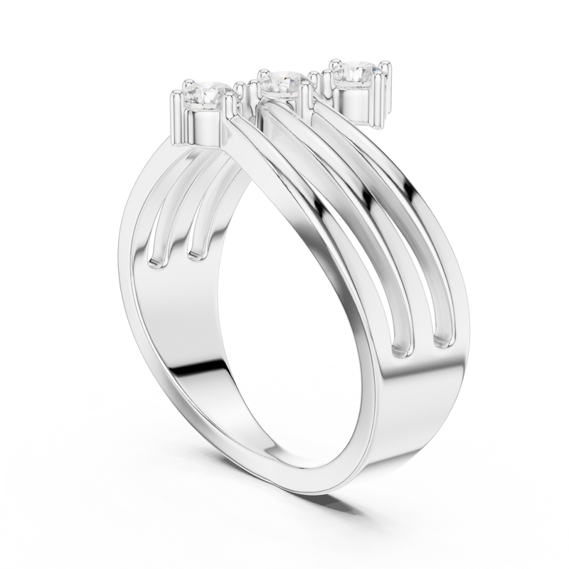 Ladies Ring SBWR(37)@7 - White Gold - Image
