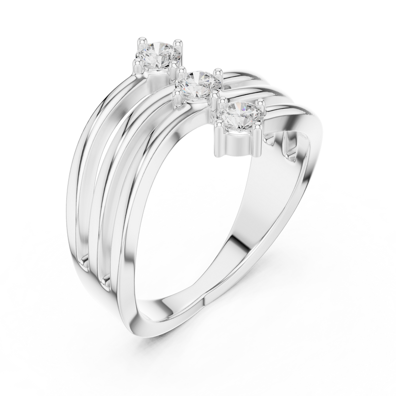 Ladies Ring SBWR(37)@7 - White Gold - Image