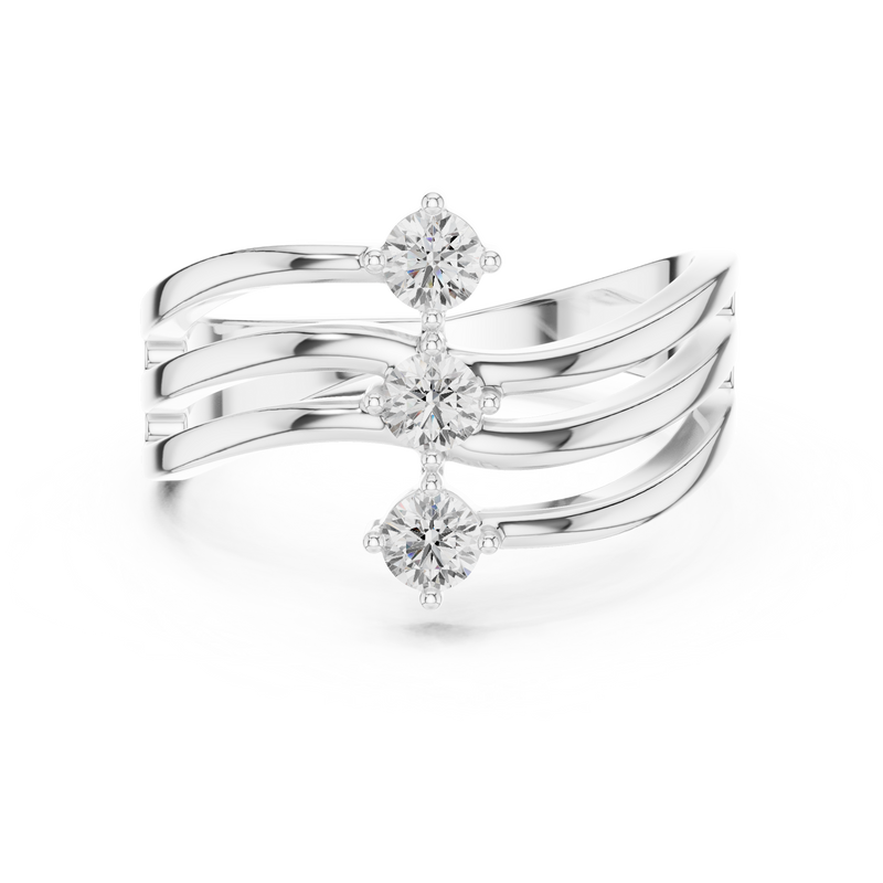 Ladies Ring SBWR(37)@7 - White Gold - Image