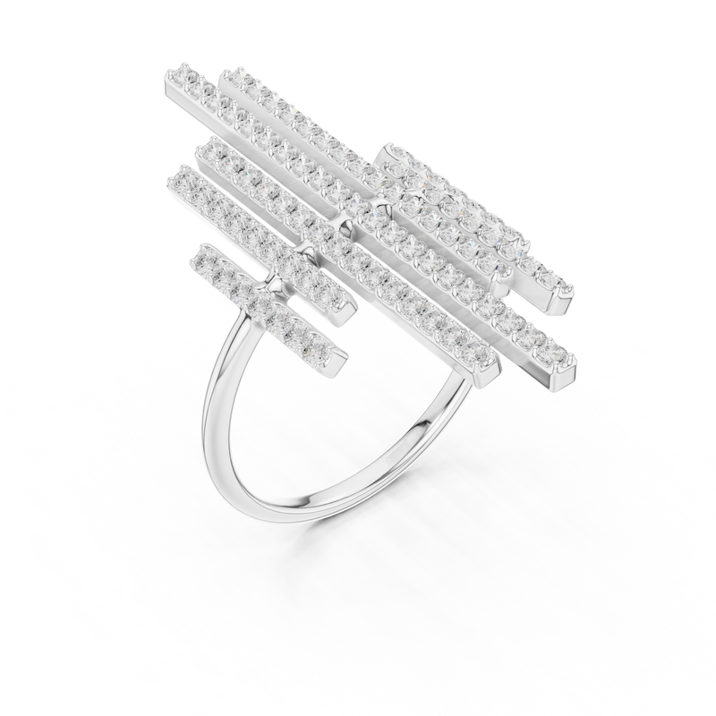 Ladies Ring SBWR(38)@7 - White Gold - Image