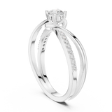 Ladies Ring SBWR(39)@7 - White Gold - Image