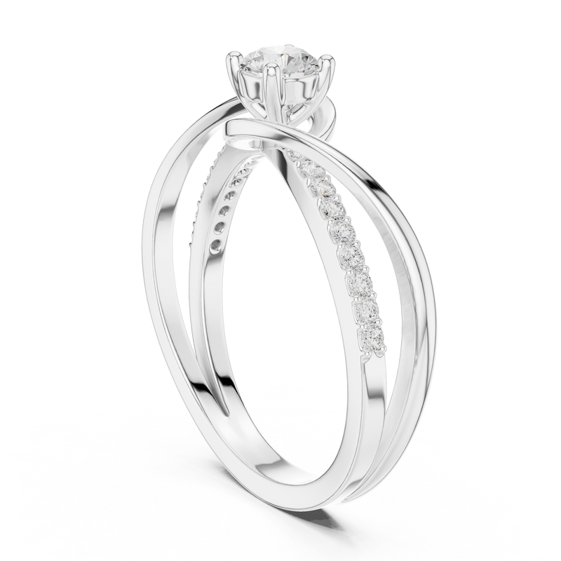 Ladies Ring SBWR(39)@7 - White Gold - Image