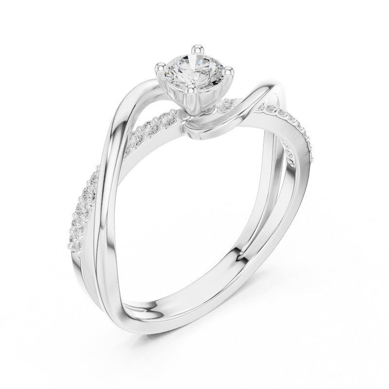Ladies Ring SBWR(39)@7 - White Gold - Image