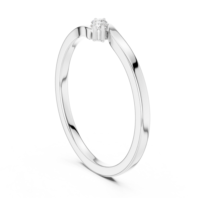 Ladies Ring SBWR(41)@7 - White Gold - Image