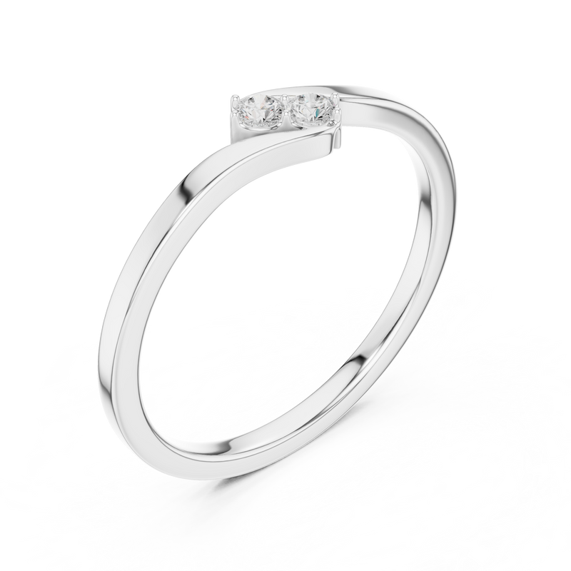 Ladies Ring SBWR(41)@7 - White Gold - Image
