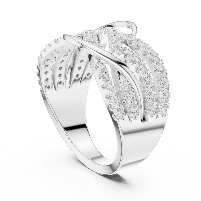 Ladies Ring SBWR(42)@7 - White Gold - Image