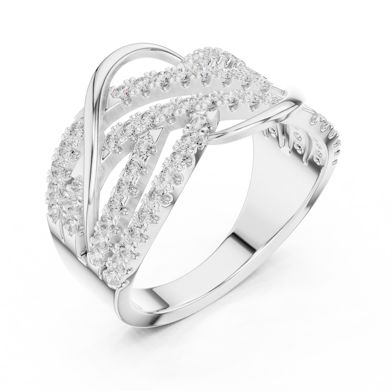 Ladies Ring SBWR(42)@7 - White Gold - Image