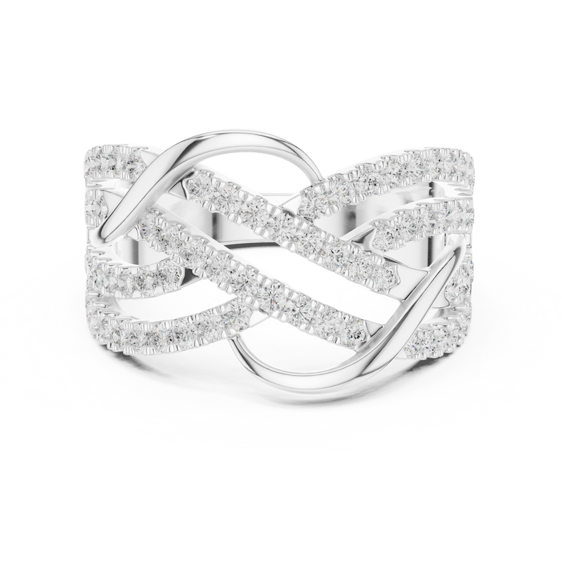 Ladies Ring SBWR(42)@7 - White Gold - Image