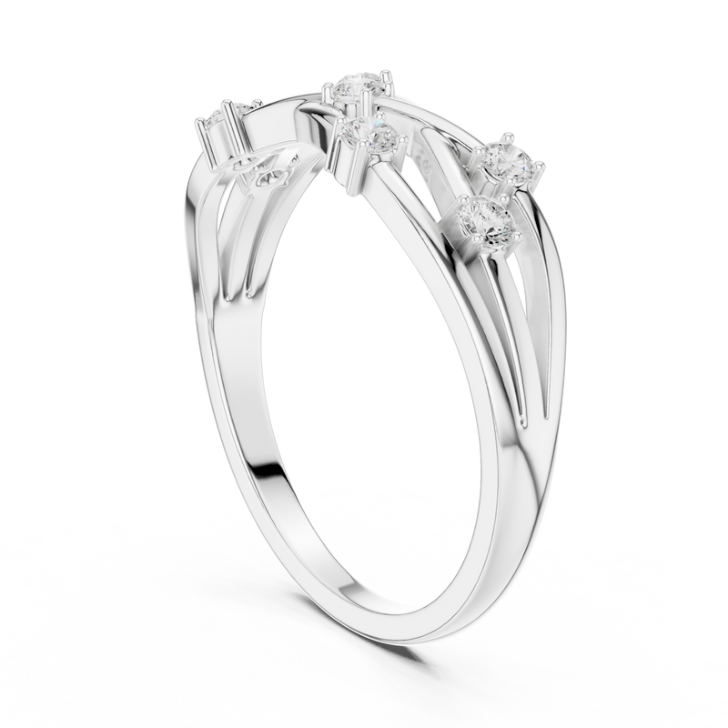Ladies Ring SBWR(44)@7 - White Gold - Image