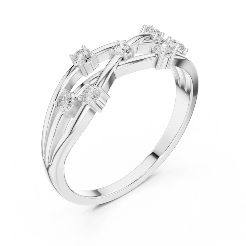 Ladies Ring SBWR(44)@7 - White Gold - Image