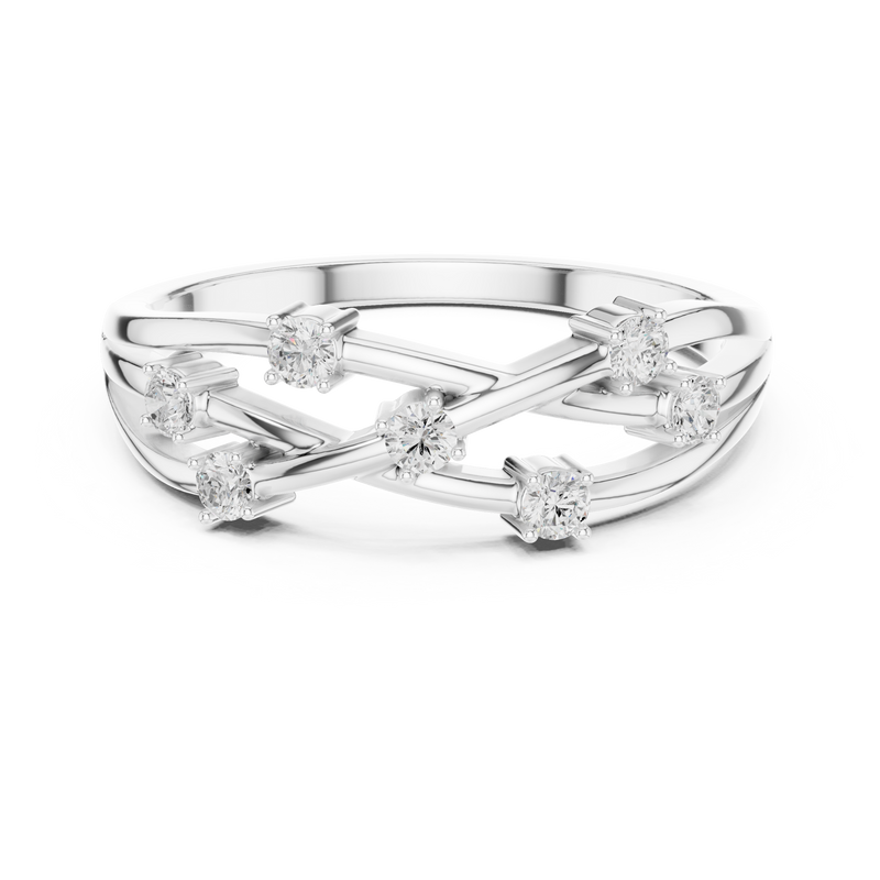 Ladies Ring SBWR(44)@7 - White Gold - Image