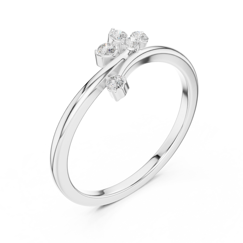 Ladies Ring SBWR(45)@7 - White Gold - Image