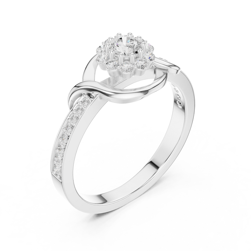 Ladies Ring SBWR(46)@7 - White Gold - Image