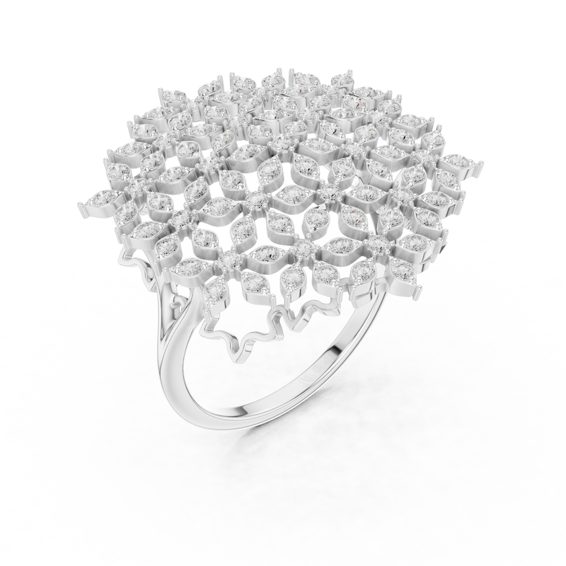 Ladies Ring SBWR(47)@7 - White Gold - Image