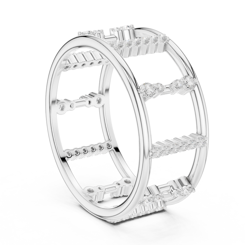 Ladies Ring SBWR(48)@7 - White Gold - Image