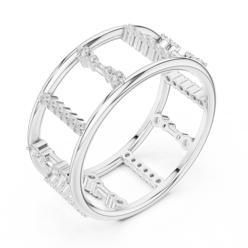 Ladies Ring SBWR(48)@7 - White Gold - Image