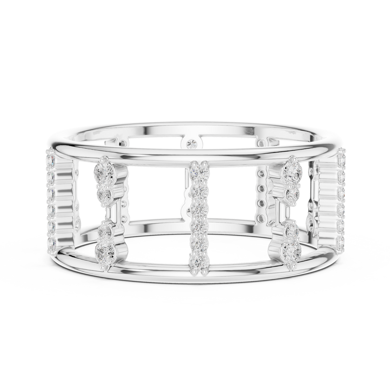 Ladies Ring SBWR(48)@7 - White Gold - Image