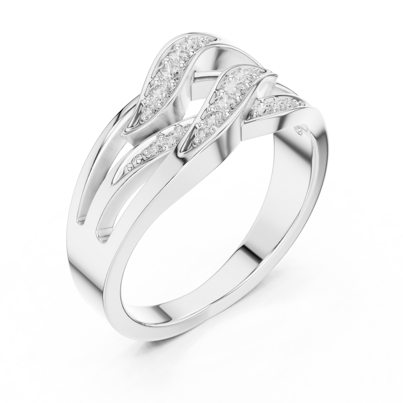 Ladies Ring SBWR(49)@7 - White Gold - Image