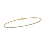 5CT TW Lab Grown Diamond Tennis Necklace In 14K White And Yellow Gold