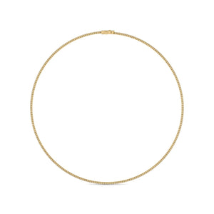 5CT TW Lab Grown Diamond Tennis Necklace In 14K White And Yellow Gold