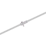 15CT TW Lab Grown Diamond Tennis Necklace In 14K White And Yellow Gold