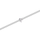 25CT TW Lab Grown Diamond Tennis Necklace In 14K White And Yellow Gold