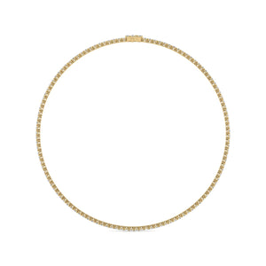 25CT TW Lab Grown Diamond Tennis Necklace In 14K White And Yellow Gold