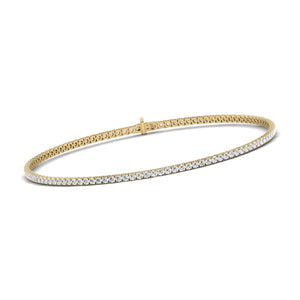 30CT TW Lab Grown Diamond Tennis Necklace In 14K White And Yellow Gold