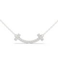 14K Lab Grown Diamond Smile Shape Necklace Pendant, E-F Color, VVS-VS Clarity
