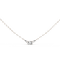 14K Lab Grown Diamond Three Stone Necklace Pendant, E-F Color, VVS-VS Clarity